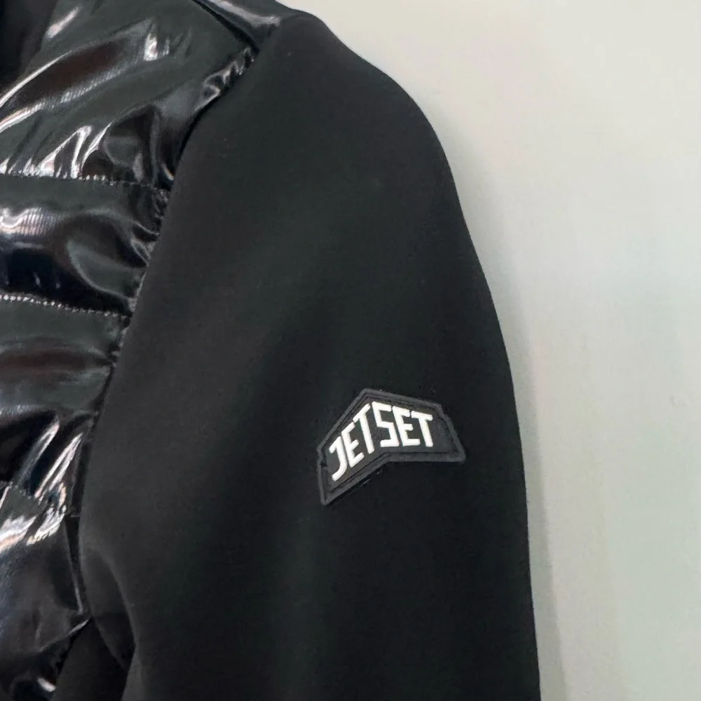 Black Ski Jacket with Gloss Panel - Women - Picture 4 of 4